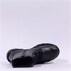 Wonders Bones Lace Military Boot - Black Leather